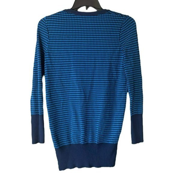 Zara Knit Blue Polka Dot Long Cardigan Womens S - Picture 2 of 4